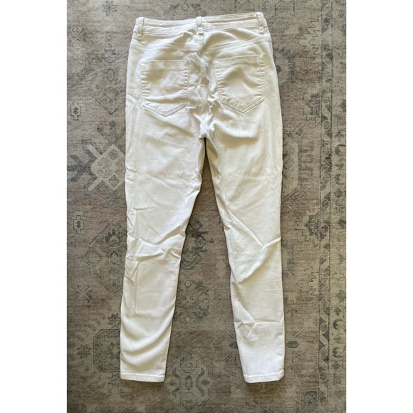 ASOS Ridley Skinny Ankle Grazer White Jeans Rip - Picture 3 of 6